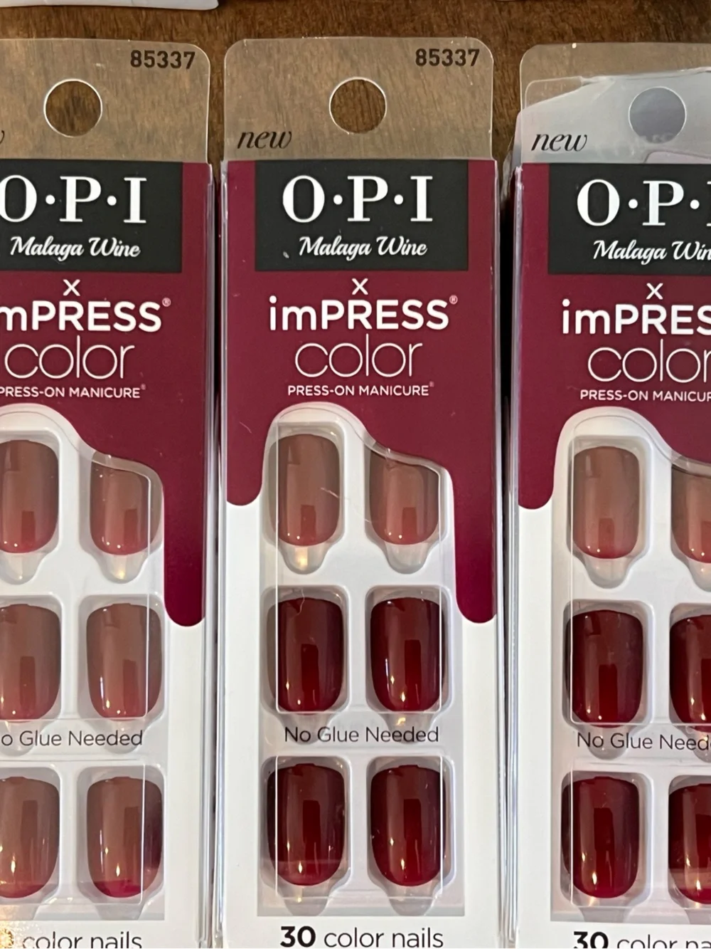 OPI x imPRESS Press-On Nails Bundle-Lincoln Park After Dark & Malaga Wine 6 NWt